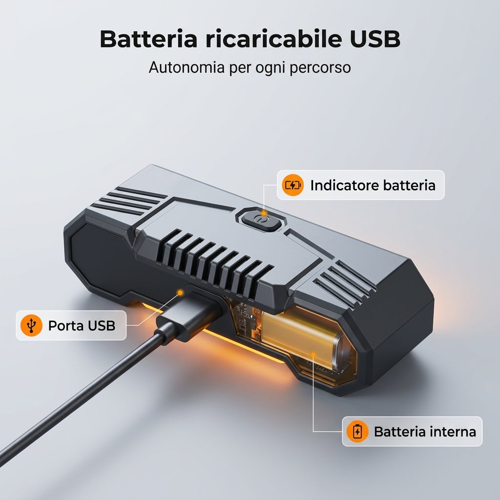 Vialuce – Luce Posteriore per Bici con Proiezione a Freccia