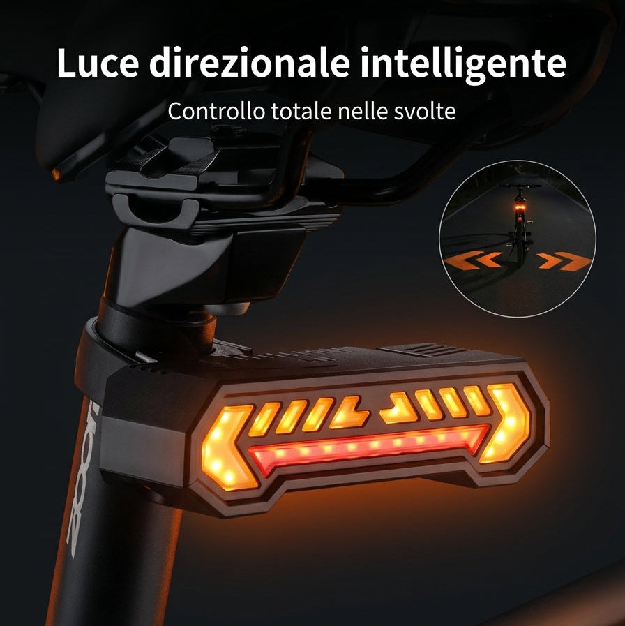 Vialuce – Luce Posteriore per Bici con Proiezione a Freccia